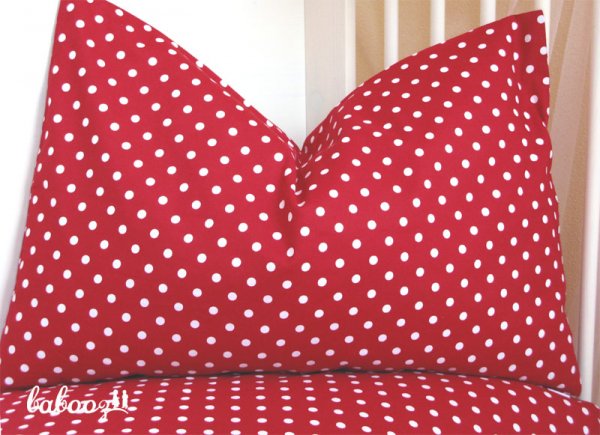 Kinderbettwäsche Polka Dots rot