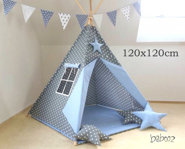 Tipi 120 dunkelgrau:blau