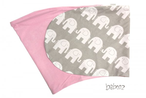 Stillkissen-Bezug grau Elefant : Nicki rosa