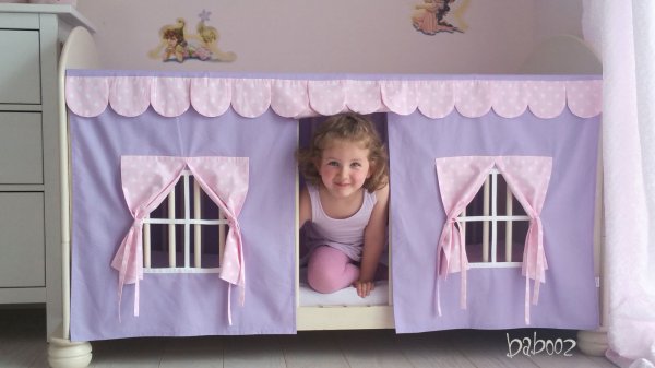 Spielhaus für Kinderbett lila