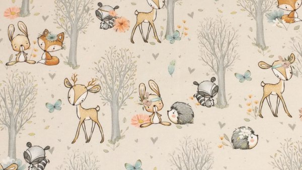 Jersey-Stoff Waldfreunde - Abenteuer im Wald