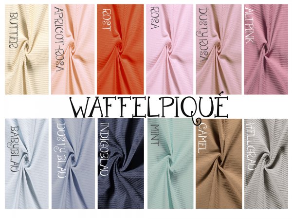 Waffelpique apricot