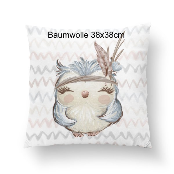 Panel Waldtiere - Eule - Baumwolle - 38x38cm