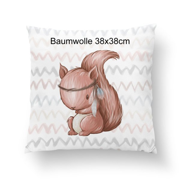 Panel Waldtiere - Eichhörnchen - Baumwolle - 38x38cm