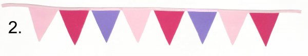 Wimpelkette rosa-pink-lila