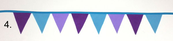 Wimpelkette dunkellila-türkis-lila