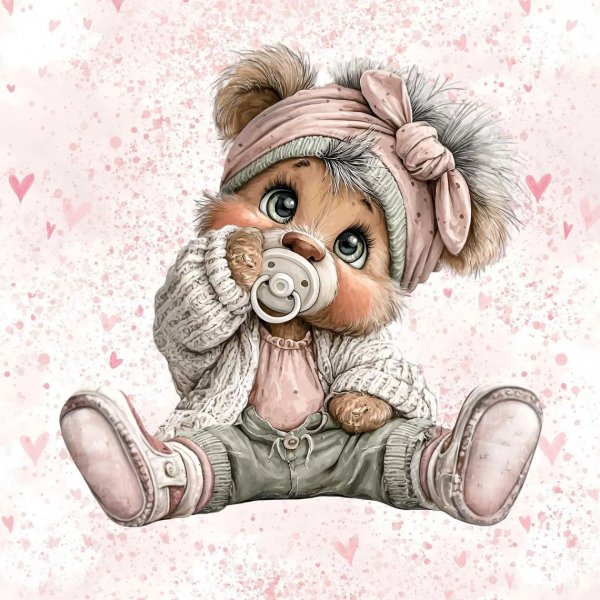 Panel Herzchen Teddy